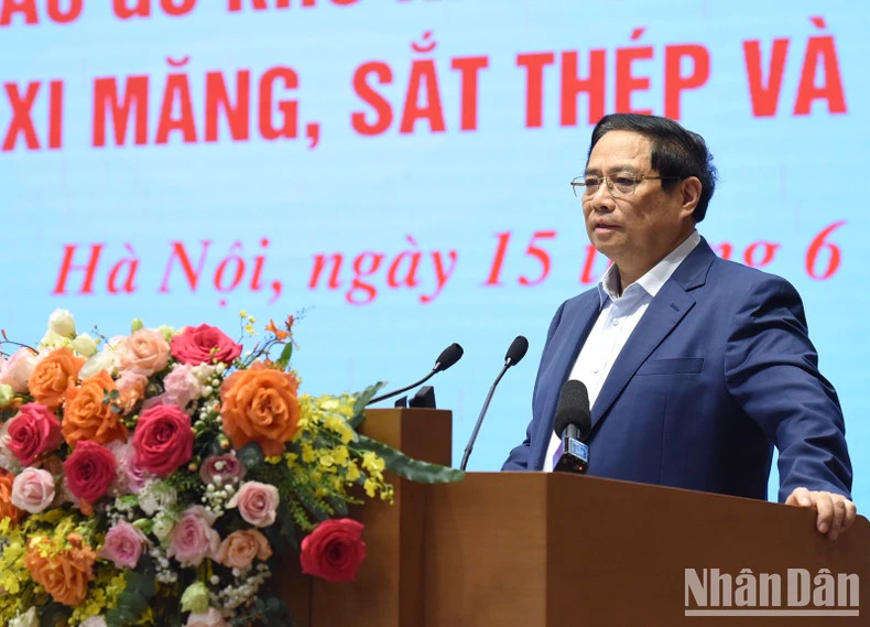 Prime Minister Pham Minh Chinh speaking at the conference (Photo: NDO)
