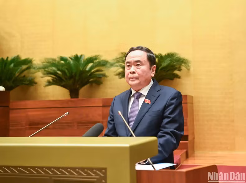 NA Chairman Tran Thanh Man speaks at the event. (Photo: NDO)