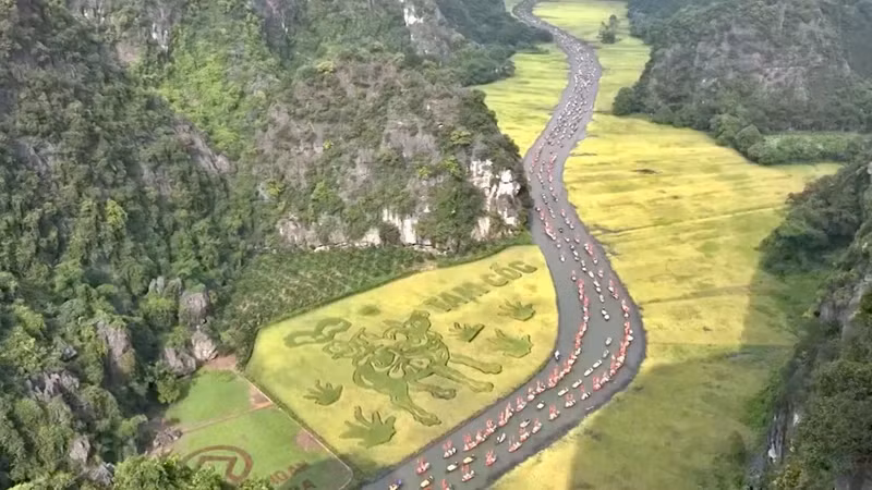The procession of agricultural products on the river, with the participation of 63 boats carrying typical products of regions throughout the country.
