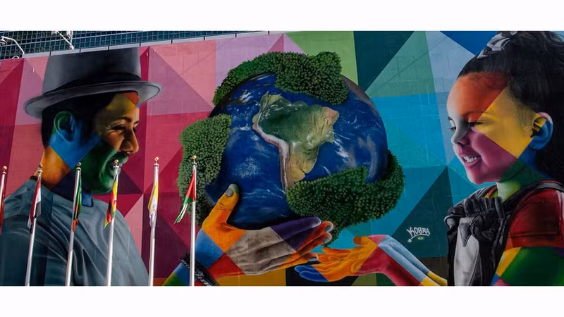 The mural by Eduardo Kobra at the United Nations Headquarters. (Photo: UN)