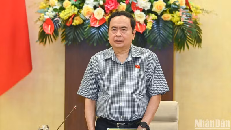 NA Chairman Tran Thanh Man addresses the meeting (Photo: NDO)