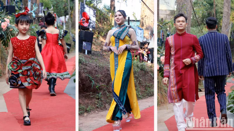 Through the Bokau Lang Labiang collection, the fashion creator conveys a message of the rustic beauty of the men and women in the mountainous region, featuring office fashion products, streetwear, evening wear, and children's fashion. Through the Bokau Lang Labiang collection, the fashion creator conveys a message of the rustic beauty of the men and women in the mountainous region, featuring office fashion products, streetwear, evening wear, and children's fashion.