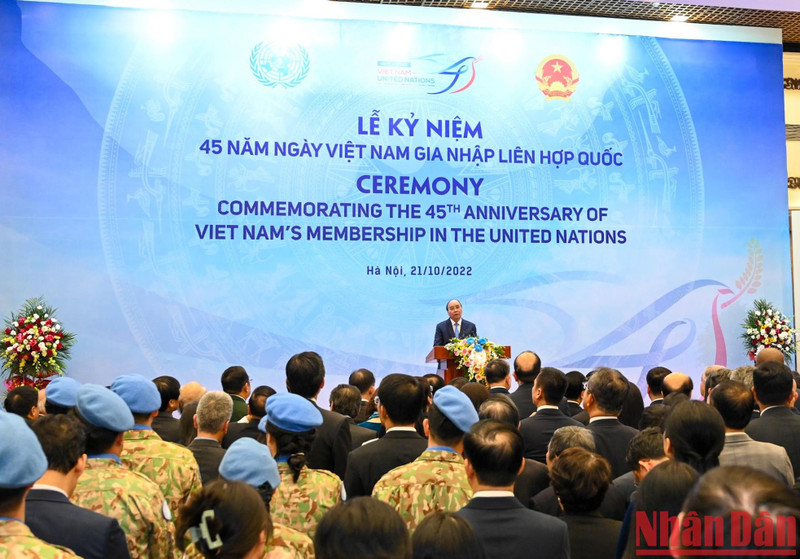 President Nguyen Xuan Phuc speaks at the ceremony. (Photo: NDO/Duy Linh)