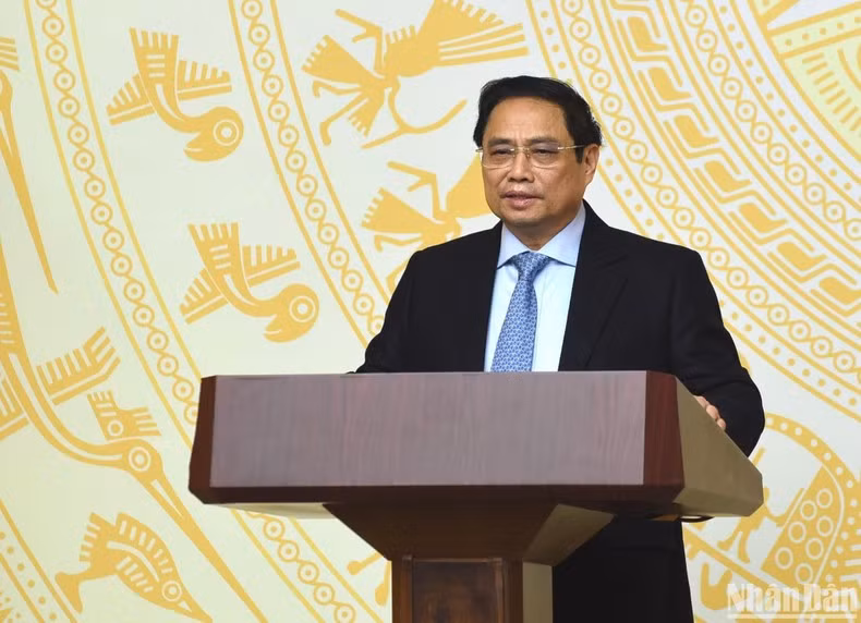 Prime Minister Pham Minh Chinh speaks at the conference. (Photo: VNA)