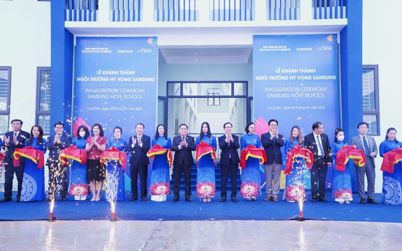 The 4th Hope School inaugurated in Lang Son province. (Photo courtesy of Samsung Vietnam)