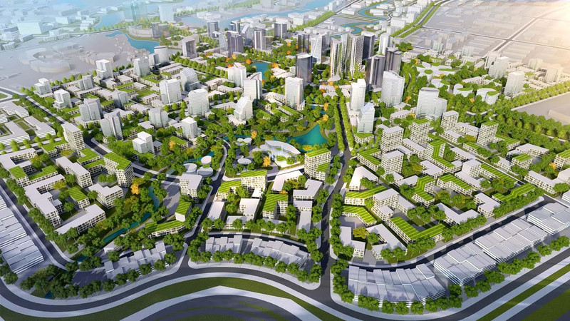 A view of Hoa Lac Hi-Tech Park in Hanoi 