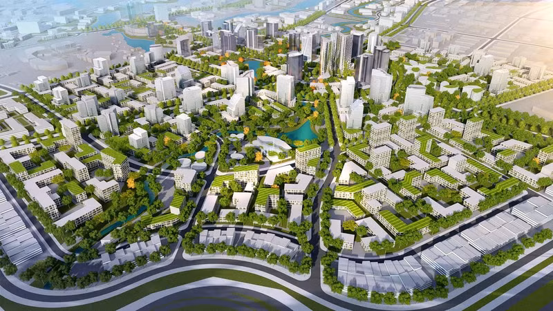 A view of Hoa Lac Hi-Tech Park in Hanoi 