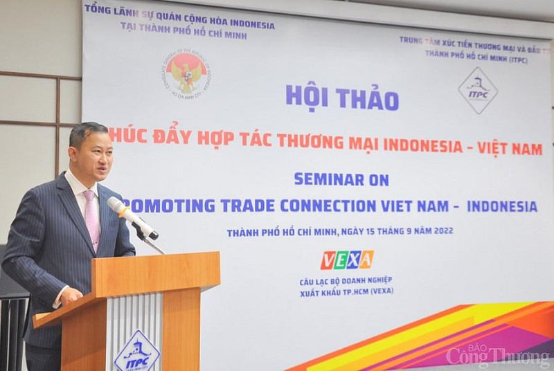 Deputy head of the ITPC Tran Phu Lu speaking at the event (Photo: congthuong.vn)