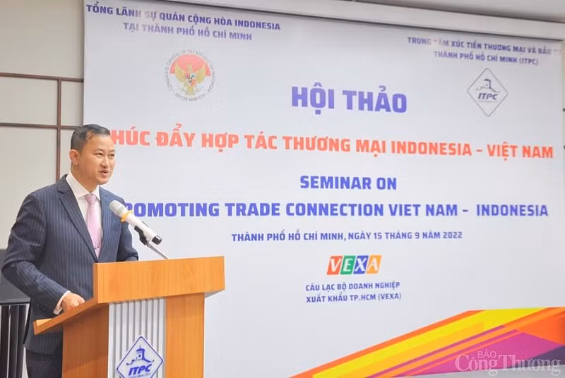 Deputy head of the ITPC Tran Phu Lu speaking at the event (Photo: congthuong.vn)