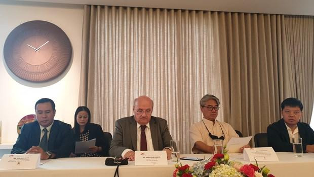 At the press conference to announce the concert. (Photo: VNA)