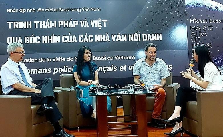Speakers at the seminar on ‘French and Vietnamese detective literature through the perspective of famous writers’.