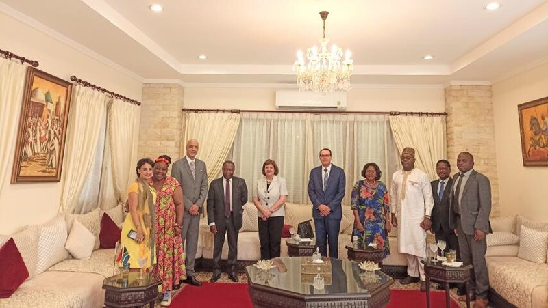 African diplomats at a press conference on May 19.
