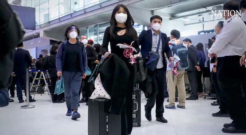 Groups of Chinese tourists at Suvarnabhumi Airport, Thailand. (Photo: The Nation)