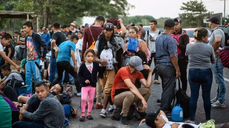 Central American migrants make their way to the US in the Huixtla area, Tapachula, Chiapas, Mexico on April 15, 2019. (Source: AFP/VNA)