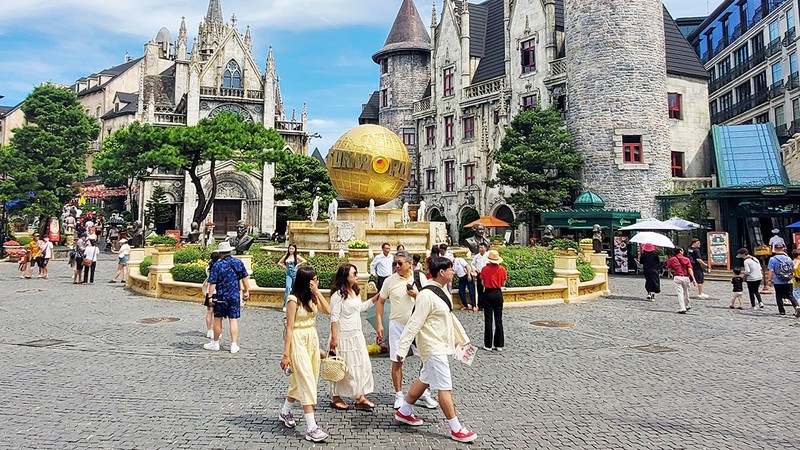 International tourists visit Ba Na Hills in Da Nang.