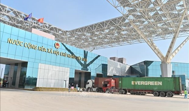 Mong Cai International Border Gate in the northern province of Quang Ninh. (Photo: VNA)