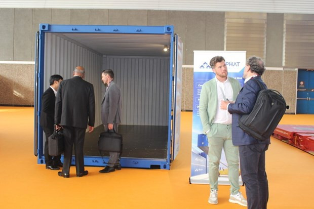 This is the first time Hoa Phat has introduced its products at Intermodal Europe, which took place from October 10-12. (Photo: VNA)