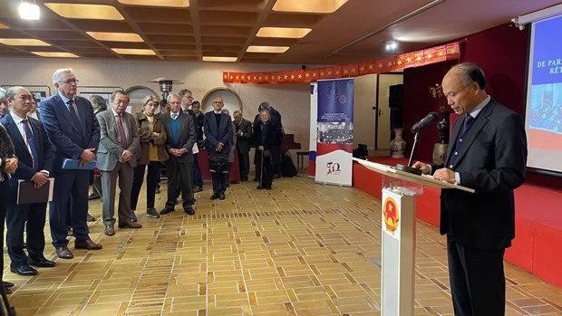Vietnamese Ambassador Dinh Toan Thang speaks at the event (Photo: VNA)