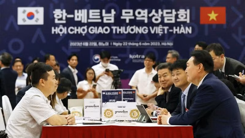At the Korea-Vietnam Partnership Fair (Photo: Yonhap)
