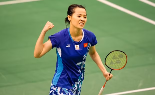 Vietnam's top female badminton player Nguyen Thuy Linh now 45th in the world ranking. (Photo: VNA)