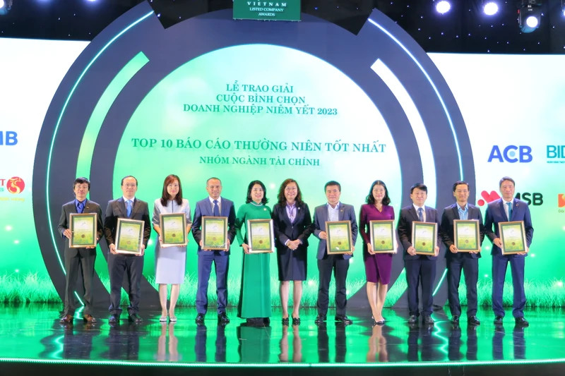 Winners of the Annual Report category honoured at the event.