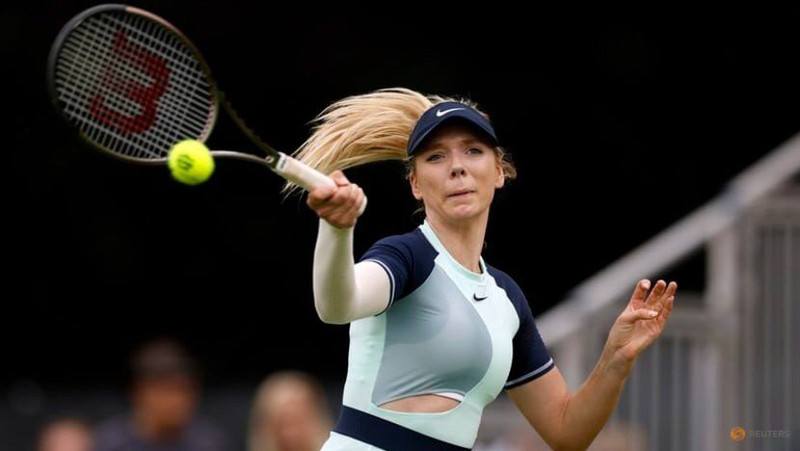 Tennis - Nottingham Open - Nottingham Tennis Centre, Nottingham, Britain - June 7, 2022 Britain's Katie Boulter in action during her first round match against Germany's Tatjana Maria. (Photo: Reuters)