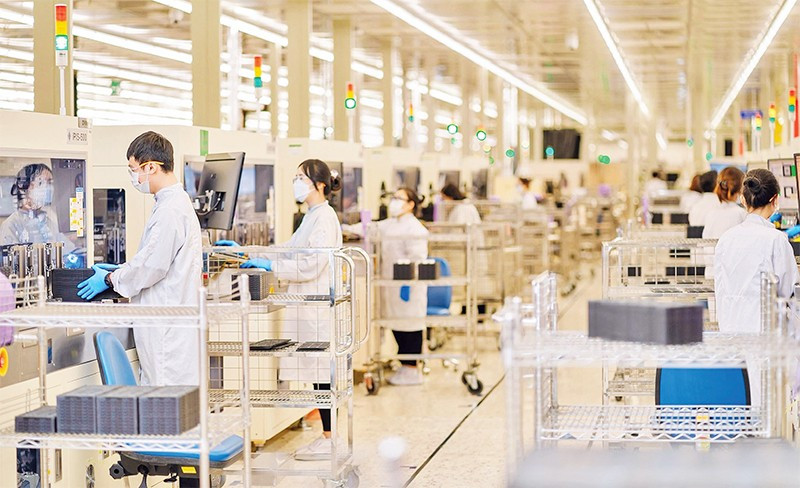 Electronic circuit assembly and testing factory of Intel Products Vietnam Co., Ltd. in District 9 High-Tech Park, Ho Chi Minh City. (Photo courtesy of INTEL)