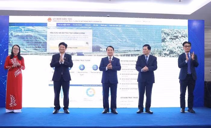 The launch ceremony of the public service portal (phase 1) of the Committee for Ethnic Minorities Affairs.