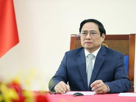PM Pham Minh Chinh in the phone talks with his Australian counterpart Anthony Albanese on October 18 (Photo: VNA)