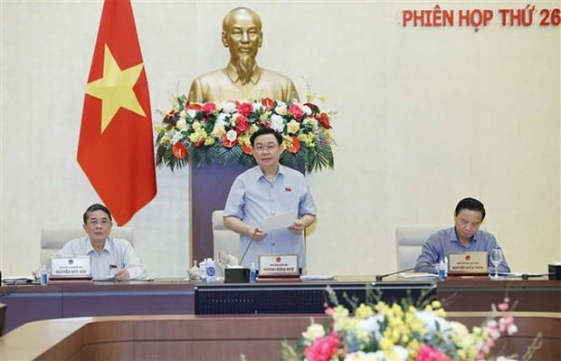 The NA Standing Committee begins its 26th session under the chair of NA Chairman Vuong Dinh Hue. (Photo: VNA)