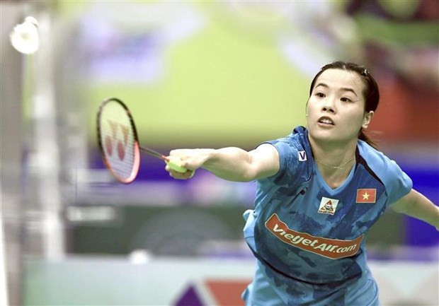 Nguyen Thuy Linh in a final match against Japanese player Akari Kurihara. (Photo: VNA)