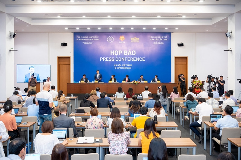 At the press conference