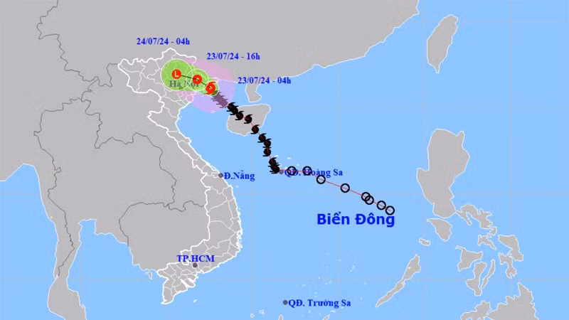 Location and direction of storm No. 2. (Source: nchmf.gov.vn)
