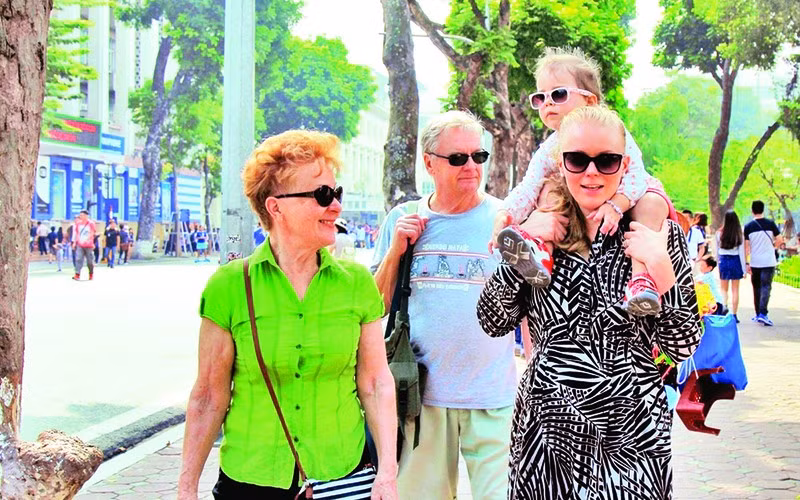 International visitors visiting Hanoi - the destination honoured as Asia's Leading City Break Destination at the World Travel Awards (WTA) 2022. (Photo: Ho Ha)