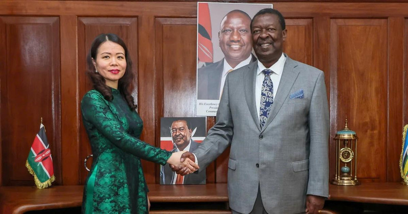 Vietnamese Deputy Minister of Foreign Affairs Nguyen Minh Hang (L) and Kenyan Prime Cabinet Secretary and CS for Foreign and Diaspora Affairs Musalia Mudavadi (Photo: VNA)