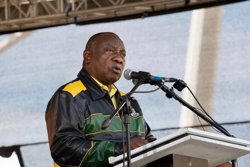 South African President Cyril Ramaphosa speaks in Athlone on May 1, 2024. (Photo: AFP/VNA)