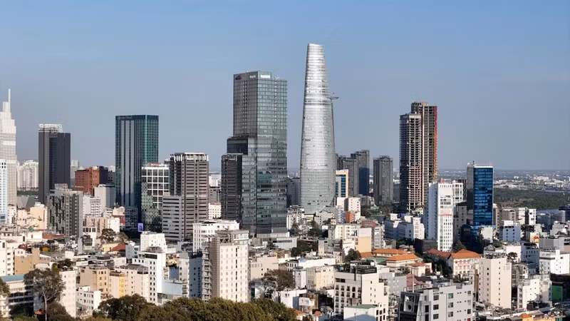 The central area of ​​Ho Chi Minh City with many office buildings is an advantage for forming an international financial centre. (Photo: THE ANH)