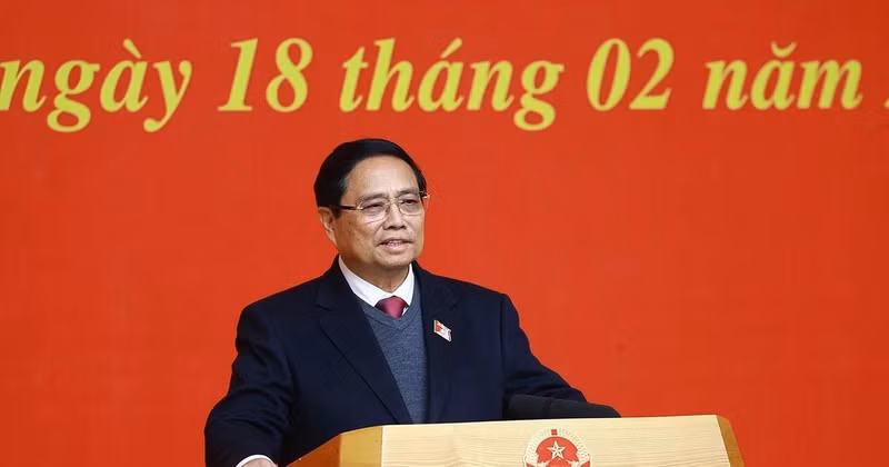 Prime Minister Pham Minh Chinh speaks at the conference (Photo: VNA)