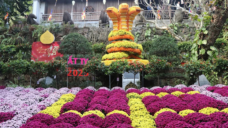 Thousands of visitors flocked to Phat Tich Pagoda in the northern province of Bac Ninh for the annual peony festival.