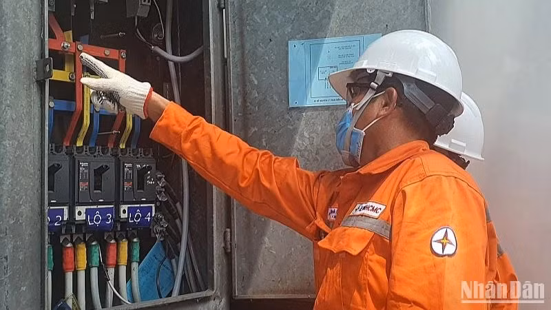 Workers of Ho Chi Minh City Electricity Corporation. (Photo: nhandan.vn)