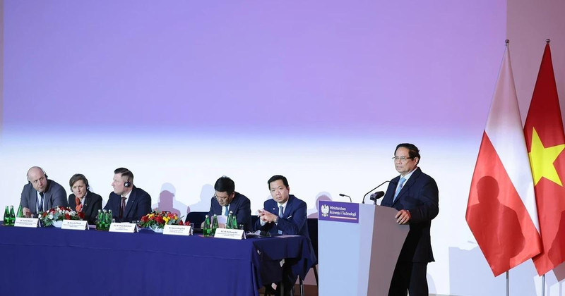PM Pham Minh Chinh speaks at the event (Photo: VNA)