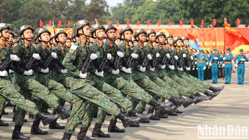 First parade rehearsal at Bien Hoa Airport, Dong Nai Province