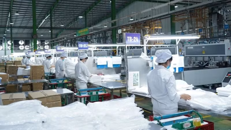 A green production line at a factory in Hai Duong