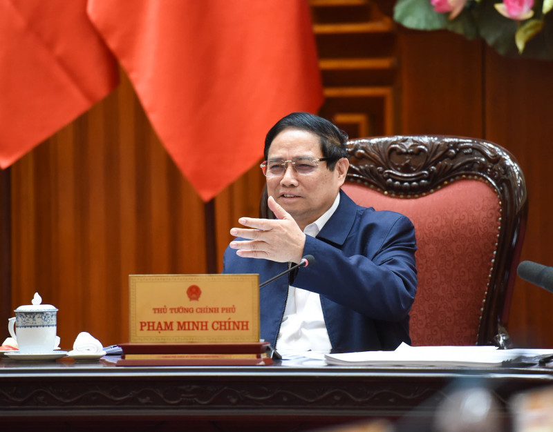 Prime Minister Pham Minh Chinh speaking at the meeting (Photo: NDO)