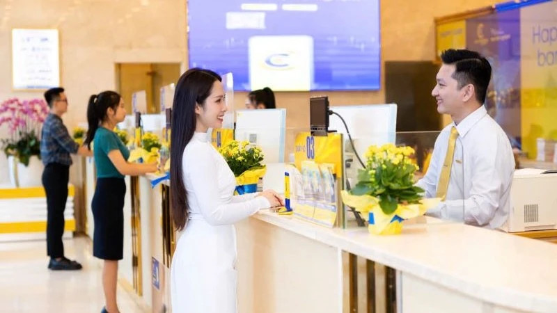 Customers transact at Nam A Commercial Joint Stock Bank