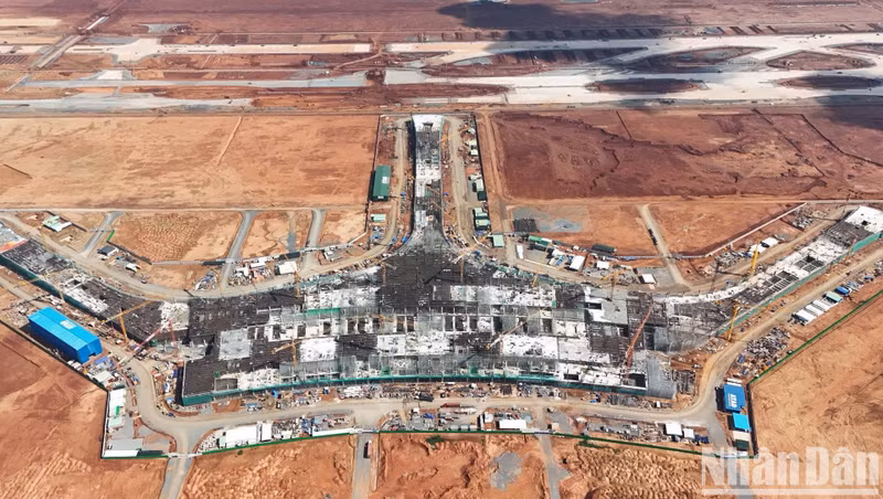 The Long Thanh International Airport (Dong Nai Province) after one year of construction. (Photo: The Dai)