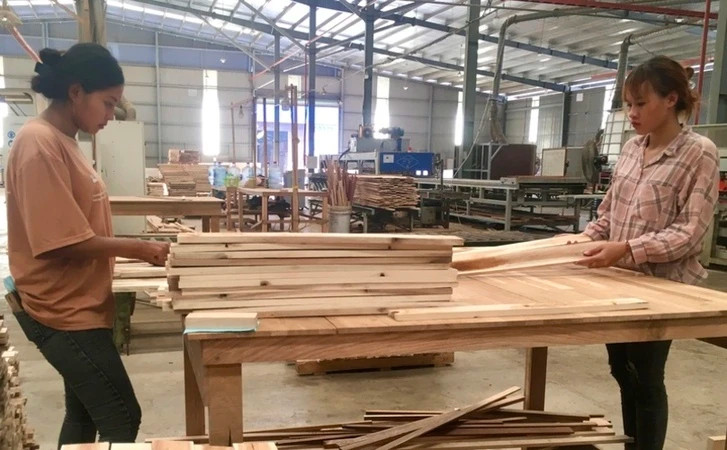 Wood products for export manufactured at TAVICO Joint Stock Company (Dong Nai). 