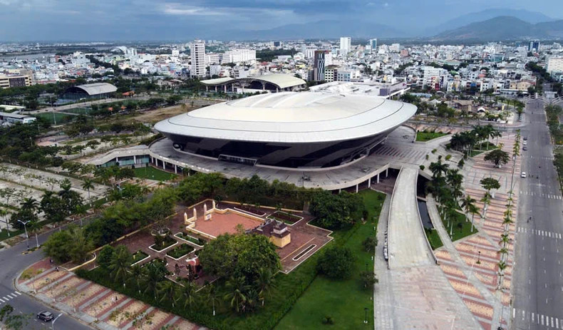 A panoramic view of the Tien Son Sports Complex in Da Nang – the venue of the 43rd Nhan Dan Newspaper National Table Tennis Championships.