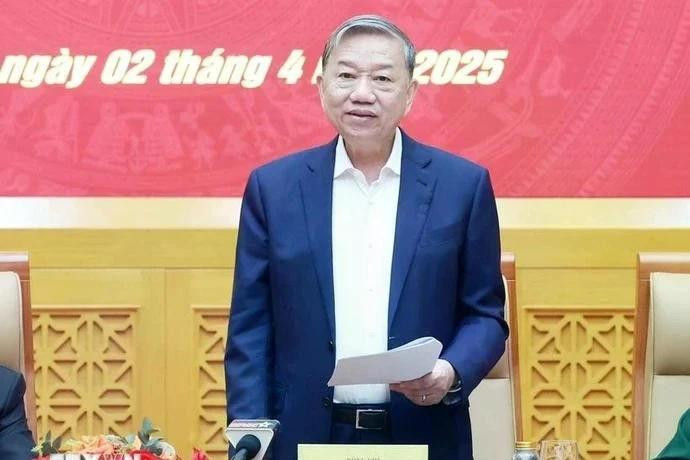 Party General Secretary To Lam addresses the meeting. (Photo: VNA)