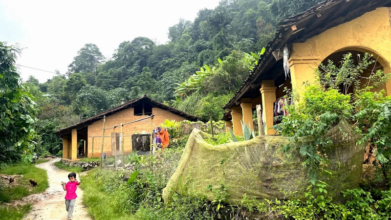 The earthen-walled houses are over 60 years old.
